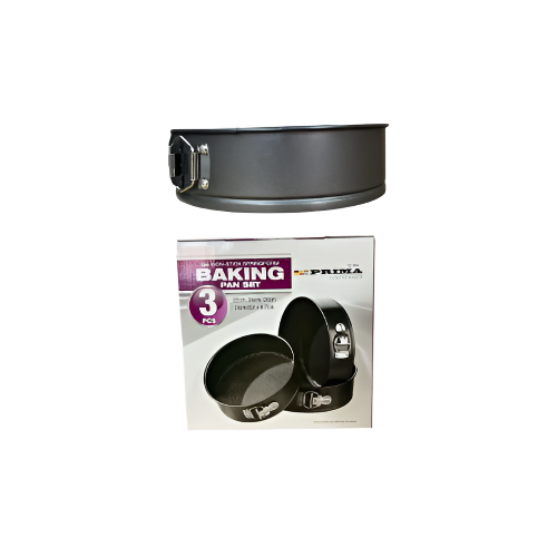 "3-Piece Non-Stick Springform Baking Pan Set – Round Cake Tins – £6.99"