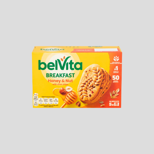 BelVita Breakfast Biscuits Honey & Nut 5 Pack 225g - Healthy & Delicious | Only £1.29 at IndianGroceryUK