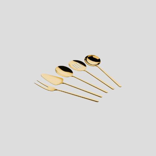 Gourmet Collection Serving Utensils Set of 5 – Elegant Gold Finish – Premium Quality, Only £95