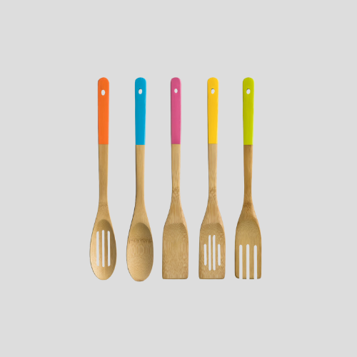 Essentials by Premier Aleki 5pc Bamboo Kitchen Utensil Set – Eco-Friendly & Durable for £22 | IndianGroceryUK