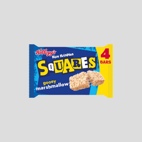 Kellogg's Rice Krispies Squares Marshmallow Snack Bars 4x28g – Delicious & Chewy Bars for Just £2.40 at IndianGroceryUK