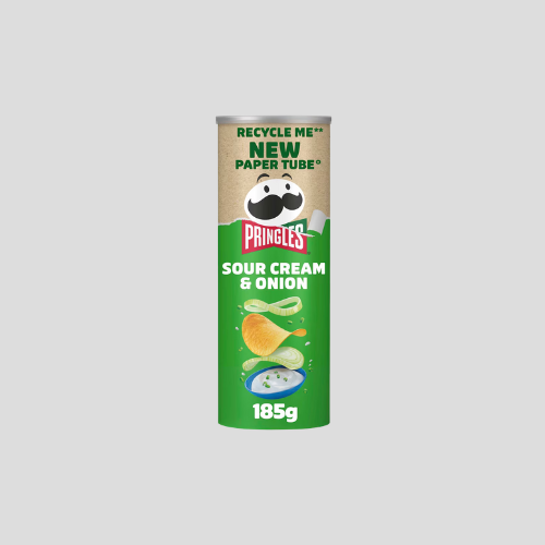 Pringles Sour Cream & Onion 185g – Creamy, Crunchy Snack for Just £2.20 at IndianGroceryUK