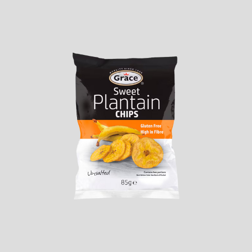 Grace Sweet Ripe Plantain Chips Unsalted 85g – Crispy & Delicious for Only £1.25 | Indian Grocery UK