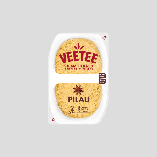 Veetee Heat & Eat Pilau Rice Pots 2x125g - Quick & Delicious for Only £1.25 | Indian Grocery UK