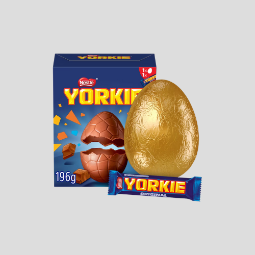 Yorkie Milk Chocolate Easter Egg (196g) – Bold & Chunky Easter Treat for £4