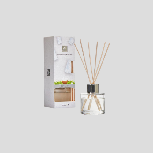 Wickford & Co Clean Linen Reed Diffuser 30ml – Fresh Home Fragrance | £1.99