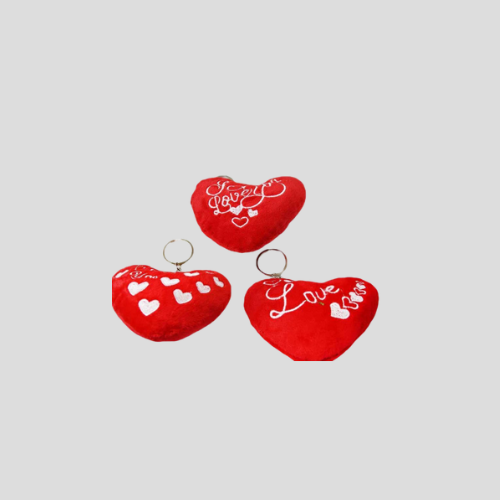 "I LOVE YOU" Furry Heart Keyring – Perfect Gift for Loved Ones