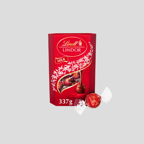 Lindt Lindor Milk Chocolate Truffles Carton (337g) – Smooth & Indulgent for £10