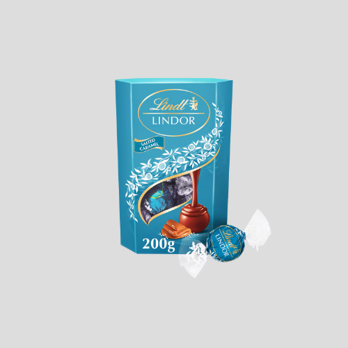 Lindt Lindor Chocolate Truffles – Salted Caramel (200g) – Luxurious Sweet & Salty Delight for £6
