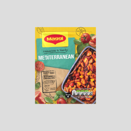 Maggi Mediterranean Chicken Seasoning & Cooking Bag (37g) – Easy, Flavorful Meals | Only £0.90