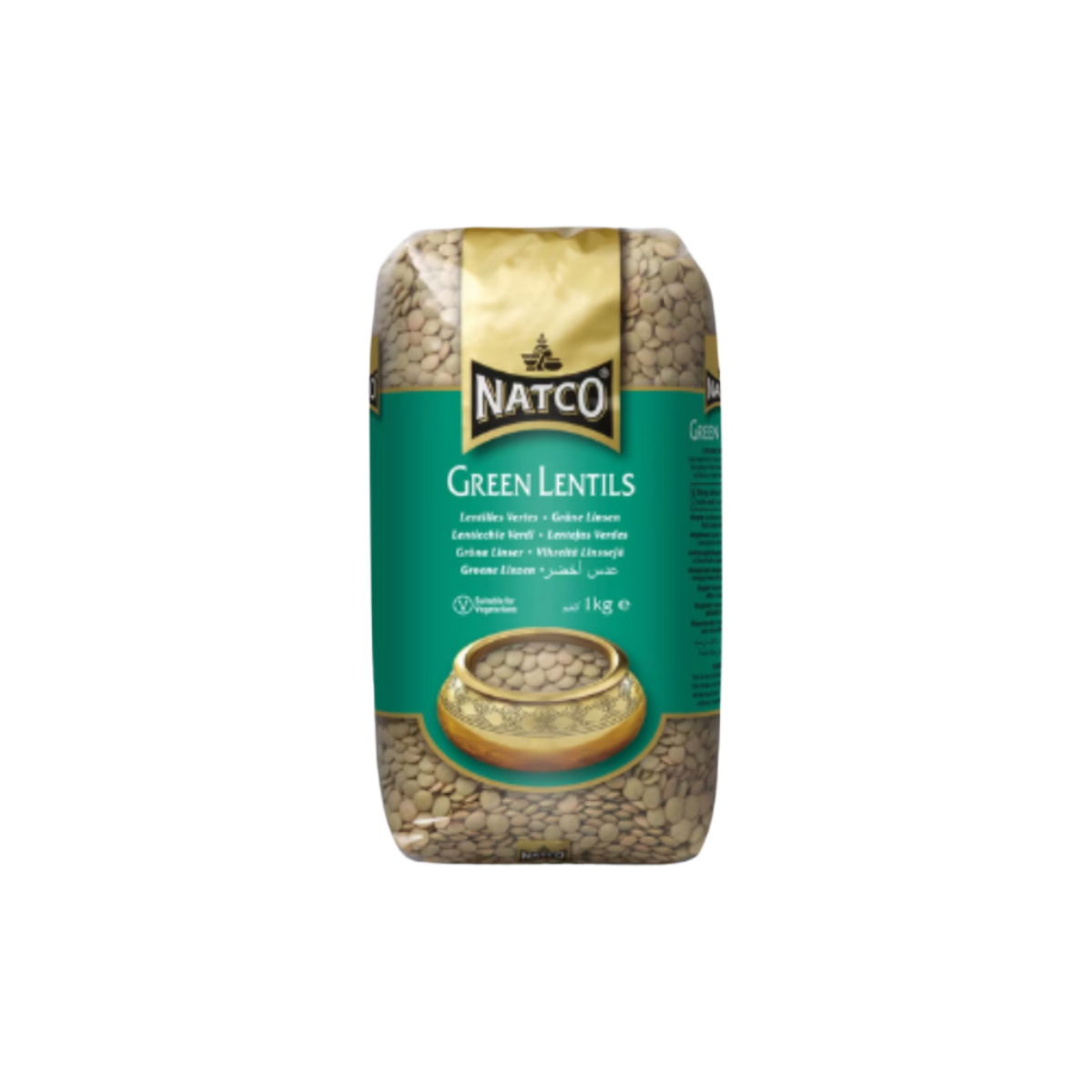 Natco Premium Green Lentils 1Kg – High-Protein, Vegan-Friendly Lentils for Cooking