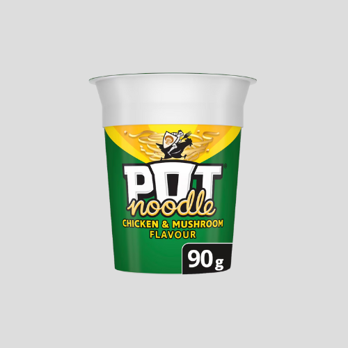 Pot Noodle Chicken & Mushroom Instant Noodles 90g - Quick & Tasty Meal | Only £1.49 at IndianGroceryUK