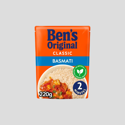 Ben's Original Basmati Microwave Rice 220g - Ready in Minutes | Only £1.39 at IndianGroceryUK