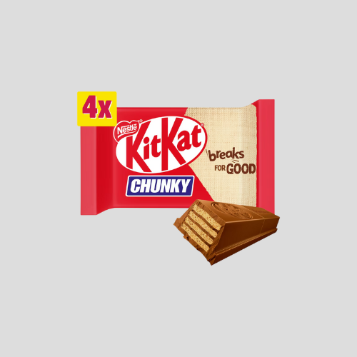 Kit Kat Chunky Milk Chocolate Bars Multipack 40g (4 Pack) – Only £1.99 | Rich & Satisfying Chocolate Treat