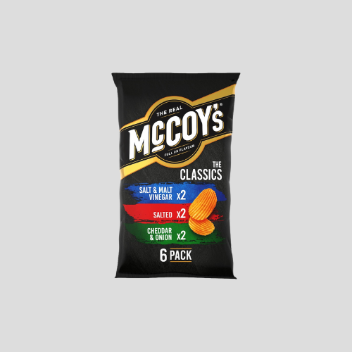 McCoy's Classic Variety Crisps 6 x 25g – Only £2.49 | Delicious Crunchy Snack Selection