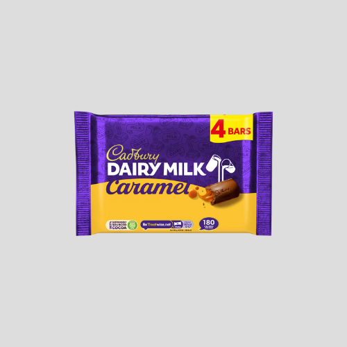 Cadbury Dairy Milk Caramel Chocolate Bar 4 Pack 148g – Only £2.29 | Creamy & Decadent Caramel Treat