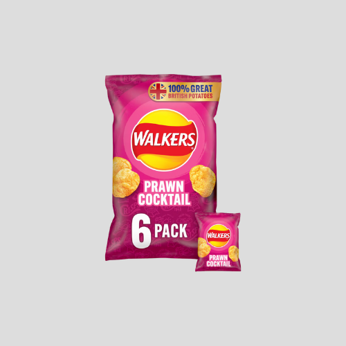 Walkers Prawn Cocktail Multipack Crisps 6 x 25g – Only £2.39 | Zesty & Flavorful Snack