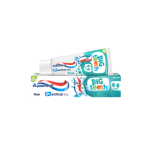 Aquafresh Kids Toothpaste Big Teeth 75ml – Fluoride Protection for 6-8 Year Olds
