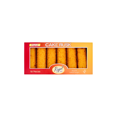 Regal Original Cake Rusks 18 Pieces – Soft, Sweet & Perfect for Tea