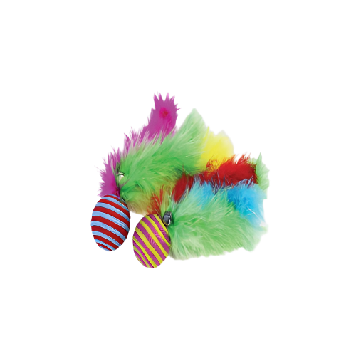 Cat 'n' Caboodle Carnival Ball Cat Toy – 2 Colorful Rattle Balls for Cats