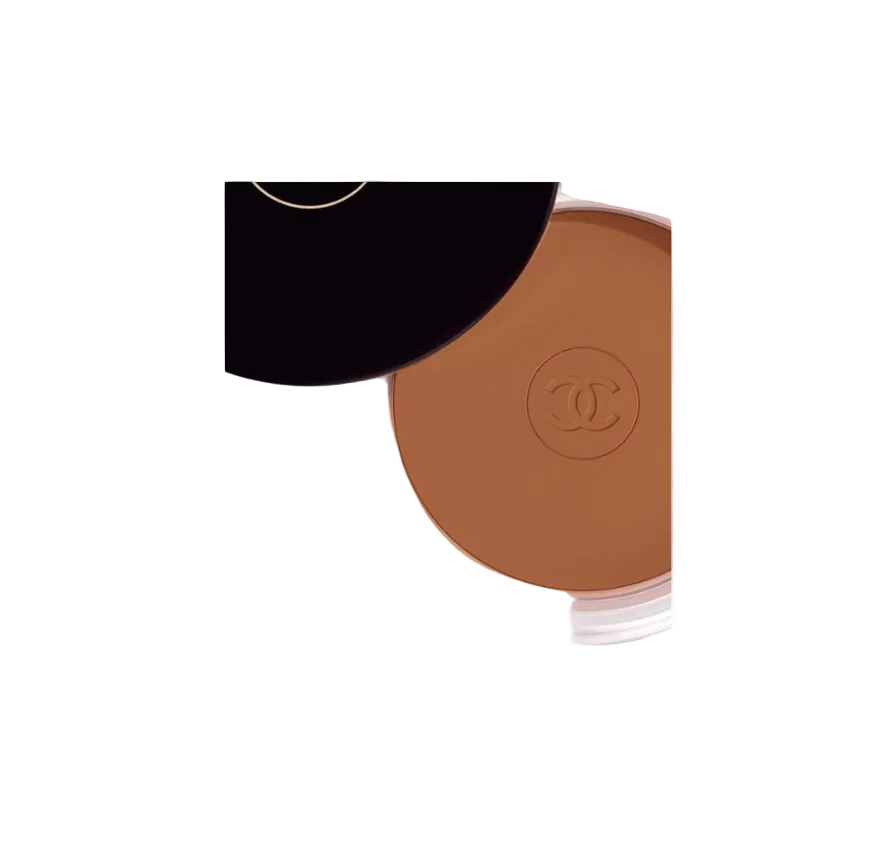 Chanel Les Beiges Healthy Glow Bronzing Cream Soleil Tan Medium 30g compact open showing bronzer texture