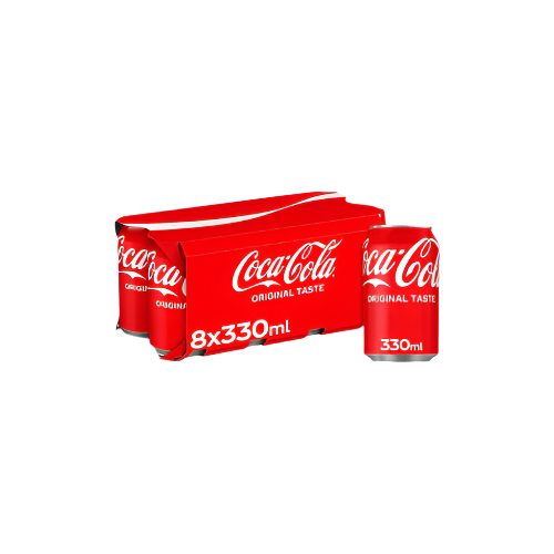 Coca-Cola Original Taste 8x330ml – Classic & Refreshing Soft Drink