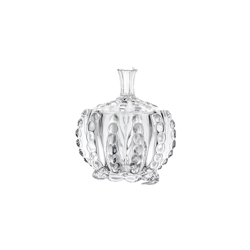 Crystal Glass Jar with Lid – 8x8cm for Sugar, Sweets, and Snacks – IndianGroceryUK