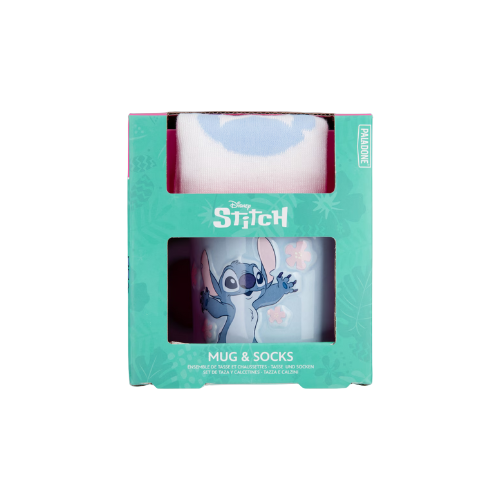 "Disney Stitch Embossed Mug and Socks Christmas Gift Set – Cute Holiday Present for £12"