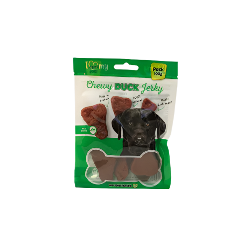 Chewy Duck Jerky Dog Treats – 100g Bag of Natural Protein Snacks for Dogs