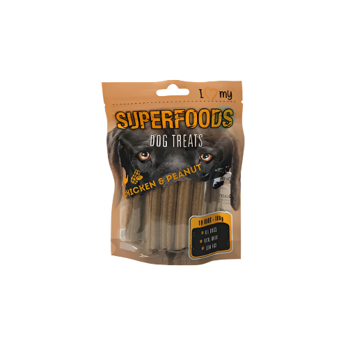 Dog Treats with Superfoods – Chicken and Peanut Flavour 100g Pack