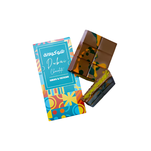 Dubai Kunafa Pistachio Chocolate 200g – Luxury Halal Dessert Bar