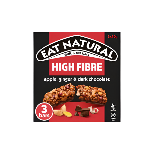 Eat Natural Fruit & Nut Apple Ginger and Dark Chocolate 40g x 3 – Healthy Snack – Buy Online UK
