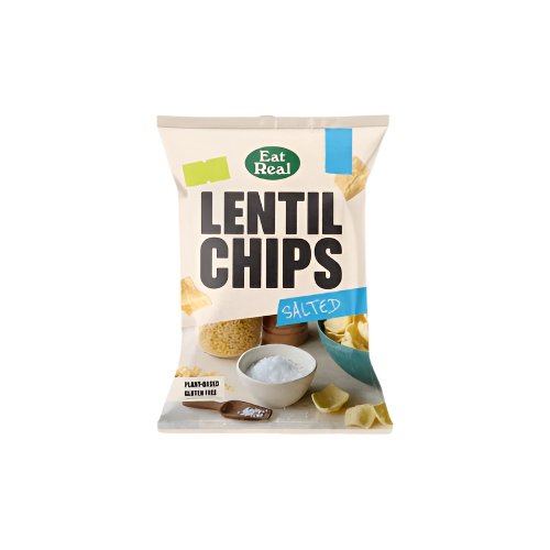 Eat Real Salted Lentil Chips 95G – Healthy & Crunchy Vegan Snack