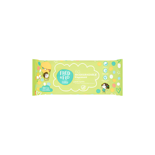 Fred & Flo Biodegradable Fragranced Baby Wipes (60 Pack) – Eco-Friendly & Gentle