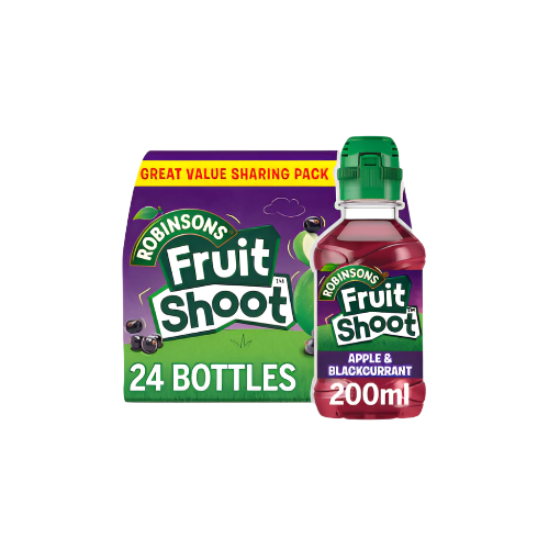 Fruit Shoot Apple & Blackcurrant Juice Drink 24x200ml – No Added Sugar, Kid-Friendly