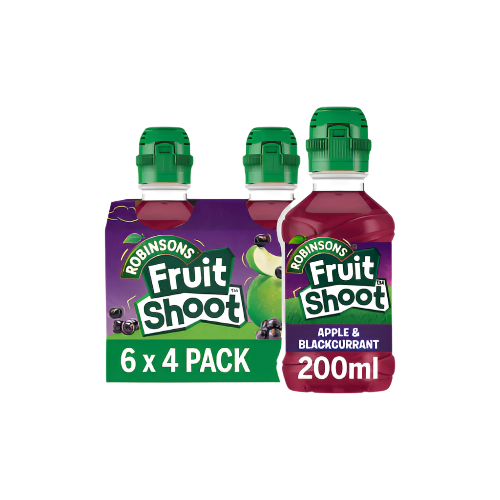 Fruit Shoot Apple & Blackcurrant Juice Drink 4x200ml – No Added Sugar, Kid-Friendly