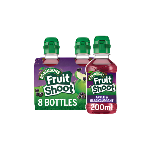 Fruit Shoot Apple & Blackcurrant Juice Drink 8x200ml – No Added Sugar, Kid-Friendly