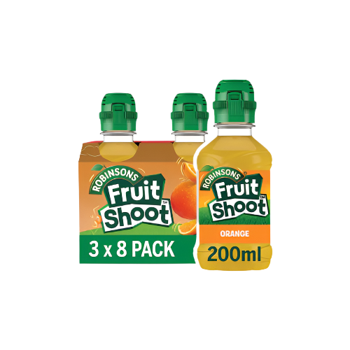 Fruit Shoot Orange Juice Drink 8x200ml – No Added Sugar, Kid-Friendly