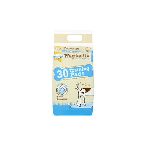 G Boy Wagtastic Training Pads for Dogs – 30 Leak-Proof Puppy Pads