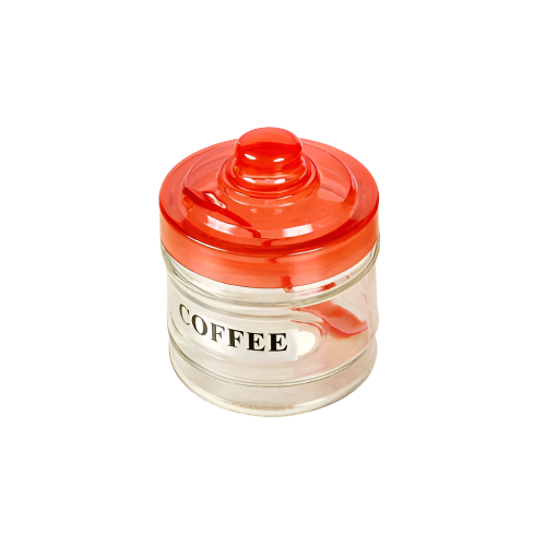 Glass Kitchen Storage Jar – 8x8cm for Coffee, Tea, Sugar with Airtight Lid – IndianGroceryUK