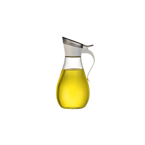 Glass Olive Oil Dispenser Bottle 380ml with Plastic Pouring Top – UK