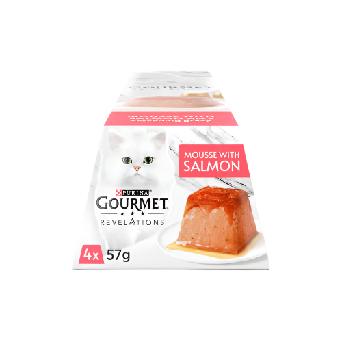 Gourmet Revelations Salmon Cat Food 4x57g – Premium Wet Cat Food