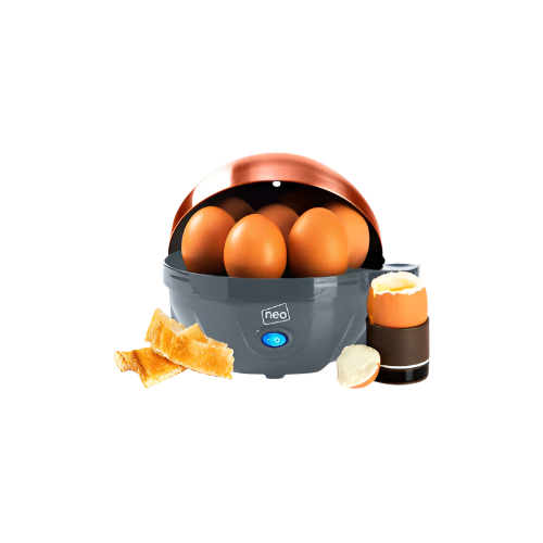 Grey Electric Egg Boiler Poacher and Steamer – 7 Egg Capacity, Non-Stick Tray, Quick Cooking"