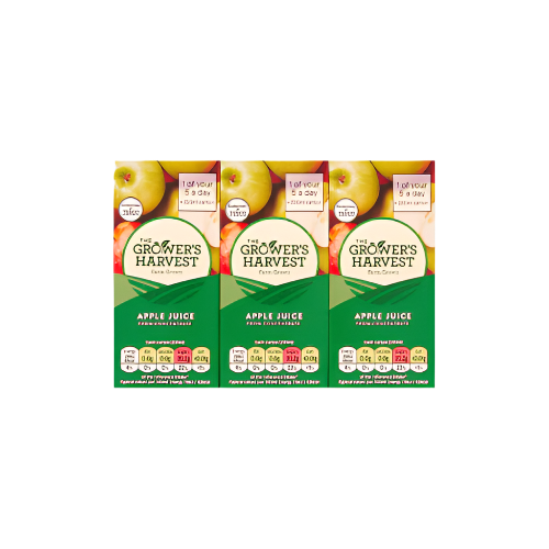Growers Harvest Apple Juice 6 x 200ml – Natural, Refreshing, and No Added Sugar