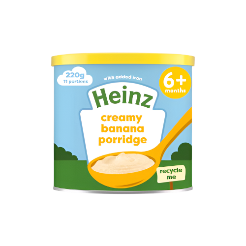 Heinz Creamy Banana Porridge Baby Food 220g – Smooth & Nutritious Breakfast for 6+ Months