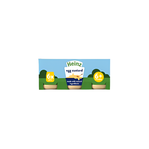 Heinz By Nature Egg Custard Jars Baby Food 6+ Months – 6x120g | Creamy Weaning Dessert