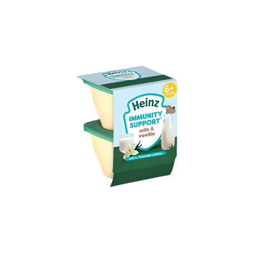 Heinz Milk & Vanilla Immunity Support Baby Food Pots 6+ Months – 2x100g
