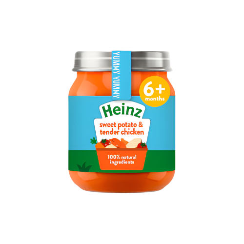 Heinz Sweet Potato & Chicken Baby Food Jar 120g – Smooth & Nutritious Meal for Babies 6+ Months