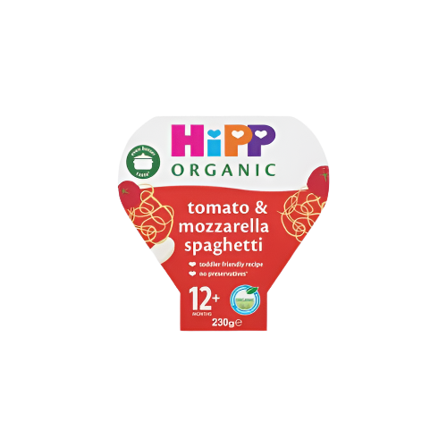 HiPP Organic Tomato & Mozzarella Spaghetti Toddler Tray Meal 12+ Months – 230g | Healthy Toddler Meal