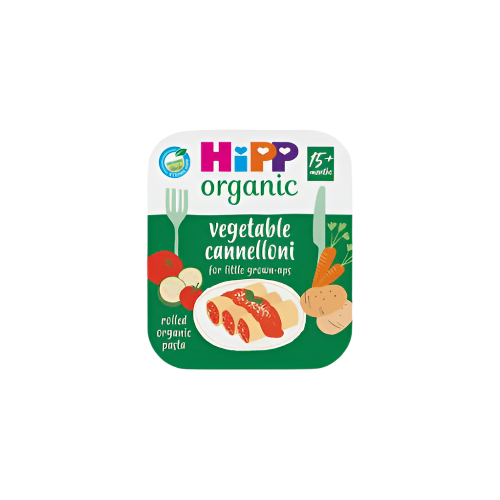 HiPP Organic Vegetable Cannelloni Toddler Tray Meal 15+ Months – 250g | Healthy Italian Meal for Toddlers